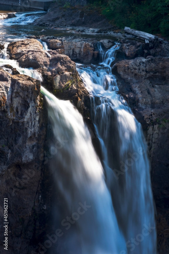 beautiful Snoqualamie Falls just outside of Seattle  Washington