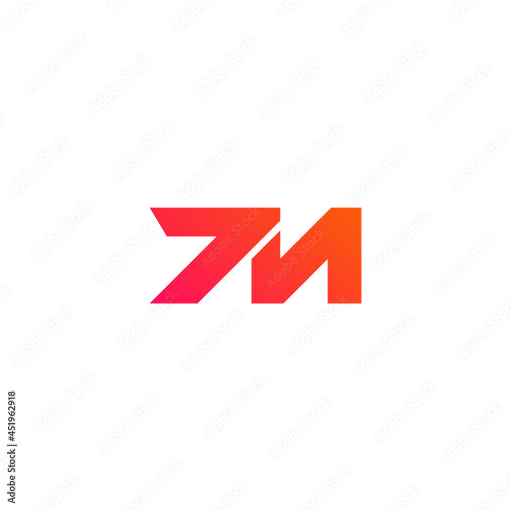 Number 7 combination with letter M. Company logo design. Number 7 combination with letter M. Company logo design.