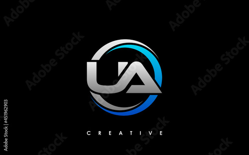 UA Letter Initial Logo Design Template Vector Illustration