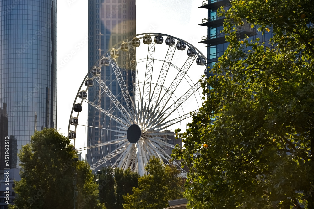 Fototapeta premium ferris wheel in downtown Atlanta