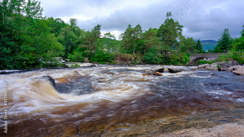 The Falls of Dochart at Killin on the River Tay in the Loch Lomond and Trossachs National Park, Scotland photo