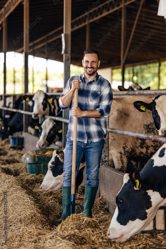 Adult man, making his farm perfect. Adult man, making his farm perfect.