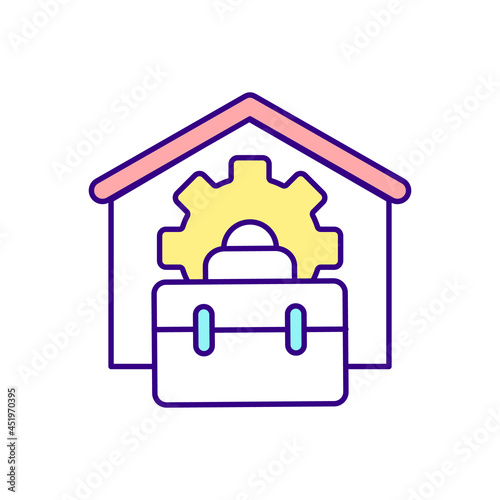 Caual workers and self employed citizens RGB color icon. Maternity, paternity leave rights and payment. Allowance and entitlement. Isolated vector illustration. Simple filled line drawing