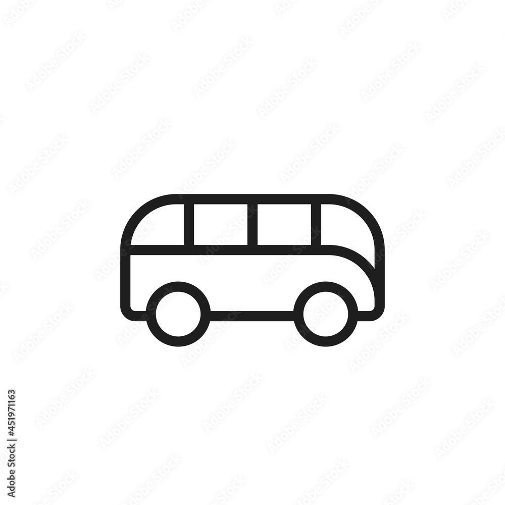 minibus line icon. passenger transport symbol. isolated vector image