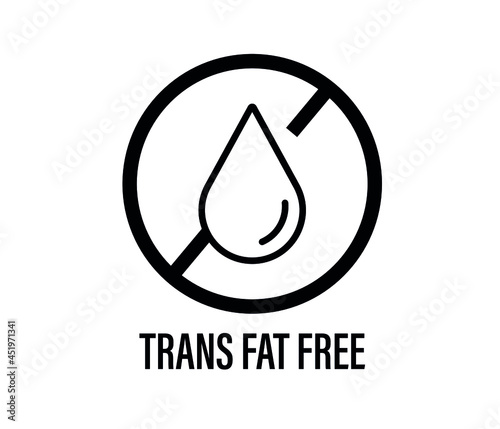 Trans Fat Free Line Icon, Outline Vector Symbol Illustration. Pixel Perfect, Editable Stroke.