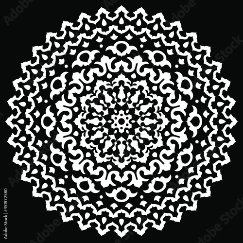 Circular one-color pattern. Illustration in vector
