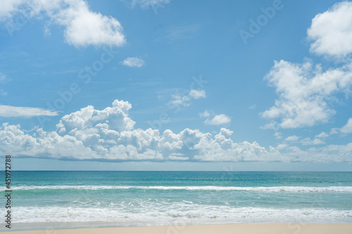 Amazing Landscape clear blue sky white clouds soft daylight.Nature weather clouds in summer.texture no people.