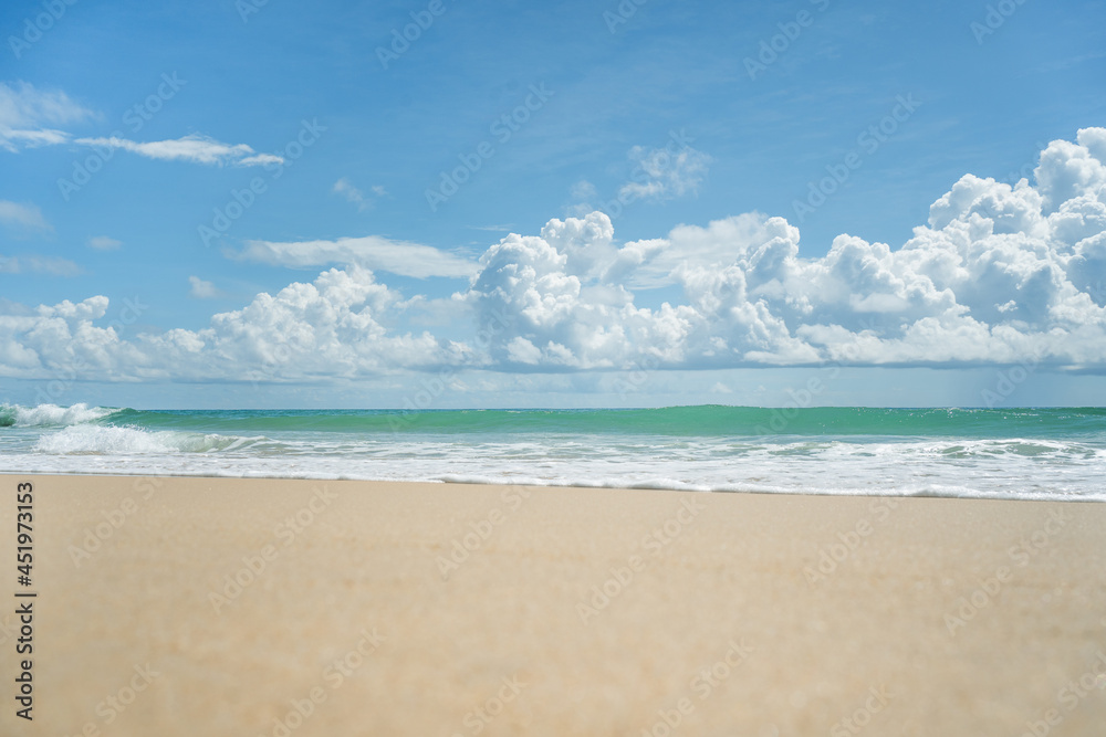 Amazing dramatic blue sky and clouds daylight.Beautiful Landscape views famous beach waves and sea background. Amazing dramatic blue sky and clouds daylight.Beautiful Landscape views famous beach waves and sea background.