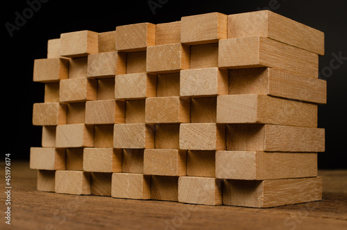 stack of wooden block