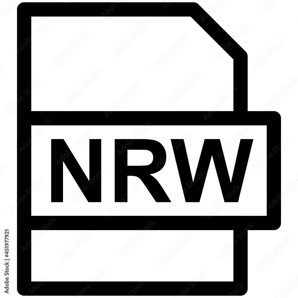 NRW File Format Vector line Icon Design NRW File Format Vector line Icon Design