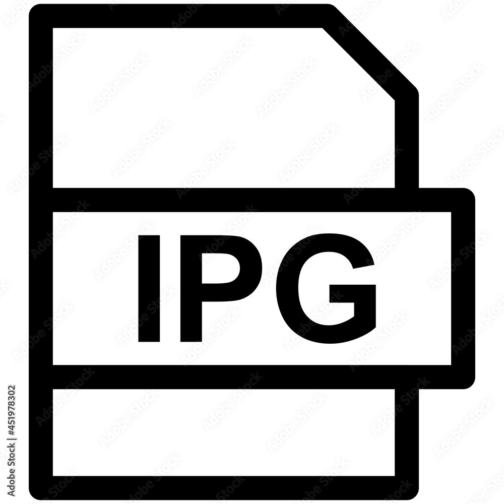 IPG File Format Vector line Icon Design IPG File Format Vector line Icon Design