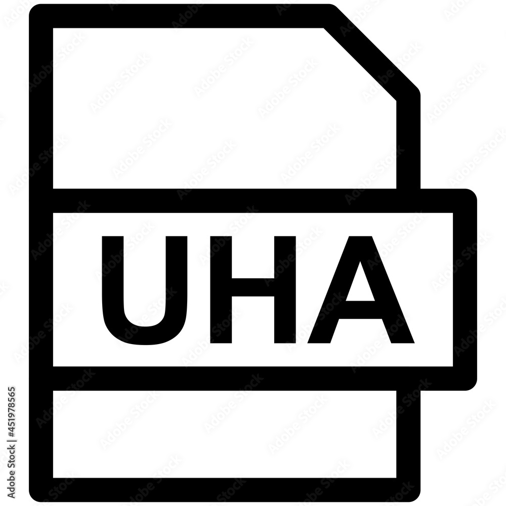 UHA File Format Vector line Icon Design UHA File Format Vector line Icon Design