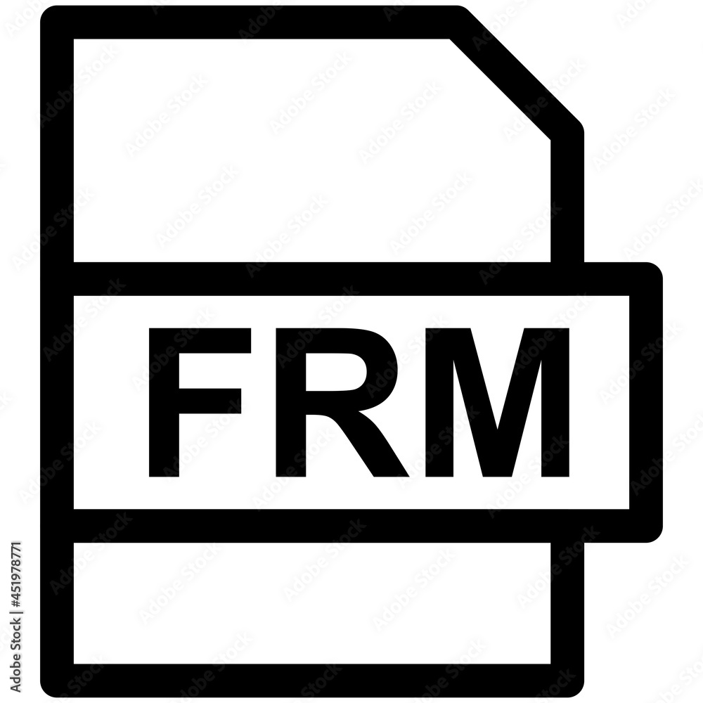 FRM File Format Vector line Icon Design FRM File Format Vector line Icon Design