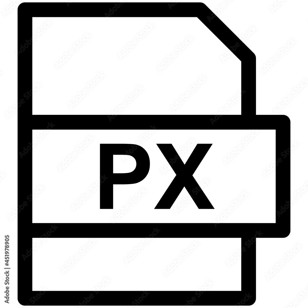 PX File Format Vector line Icon Design PX File Format Vector line Icon Design