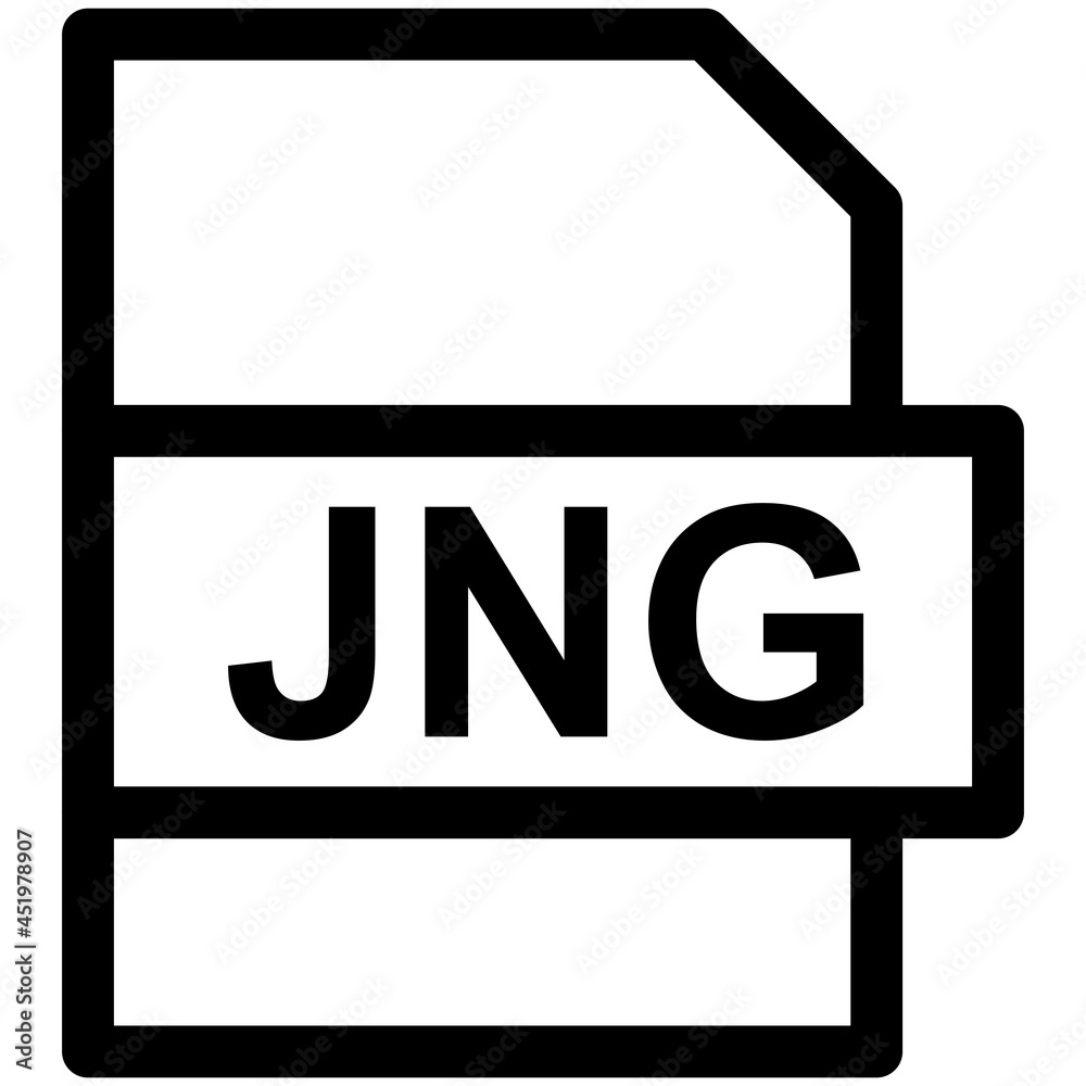 JNG File Format Vector line Icon Design JNG File Format Vector line Icon Design