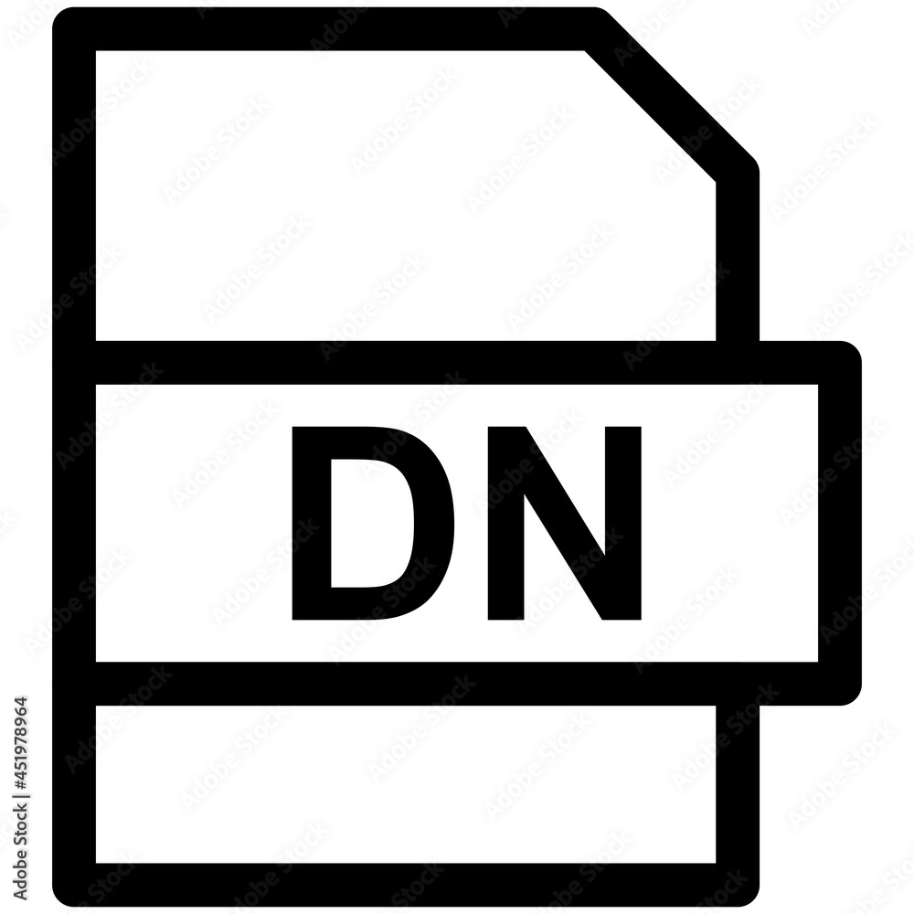 DN File Format Vector line Icon Design DN File Format Vector line Icon Design