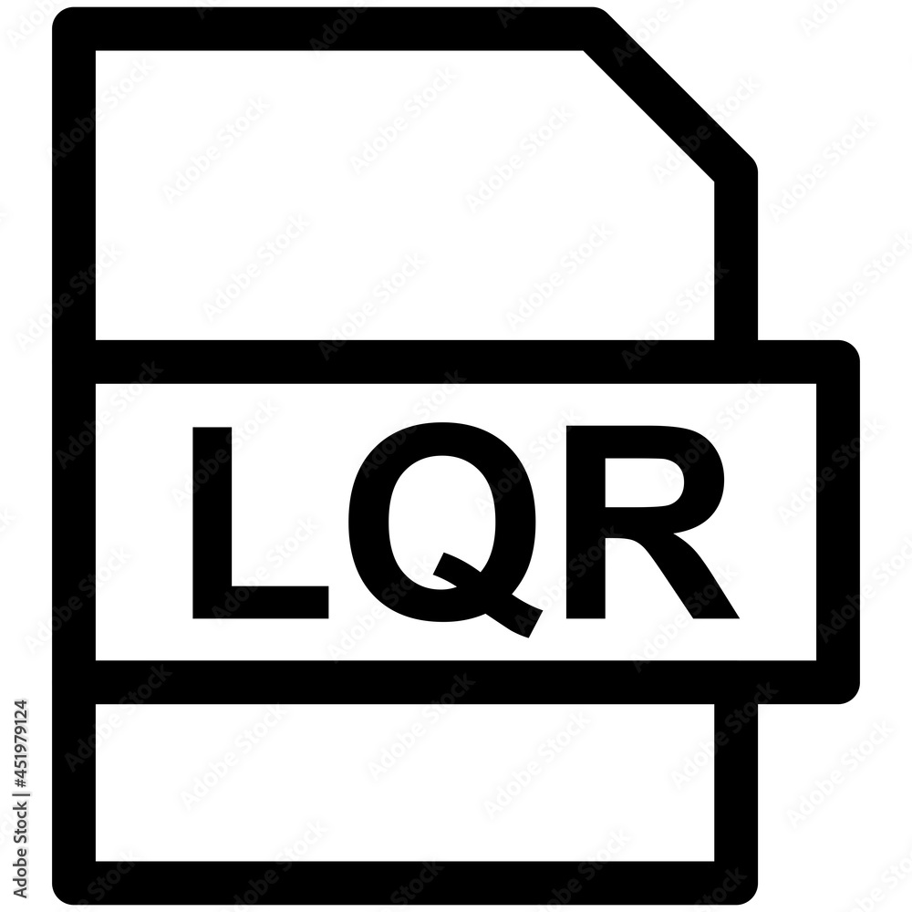 LQR File Format Vector line Icon Design LQR File Format Vector line Icon Design