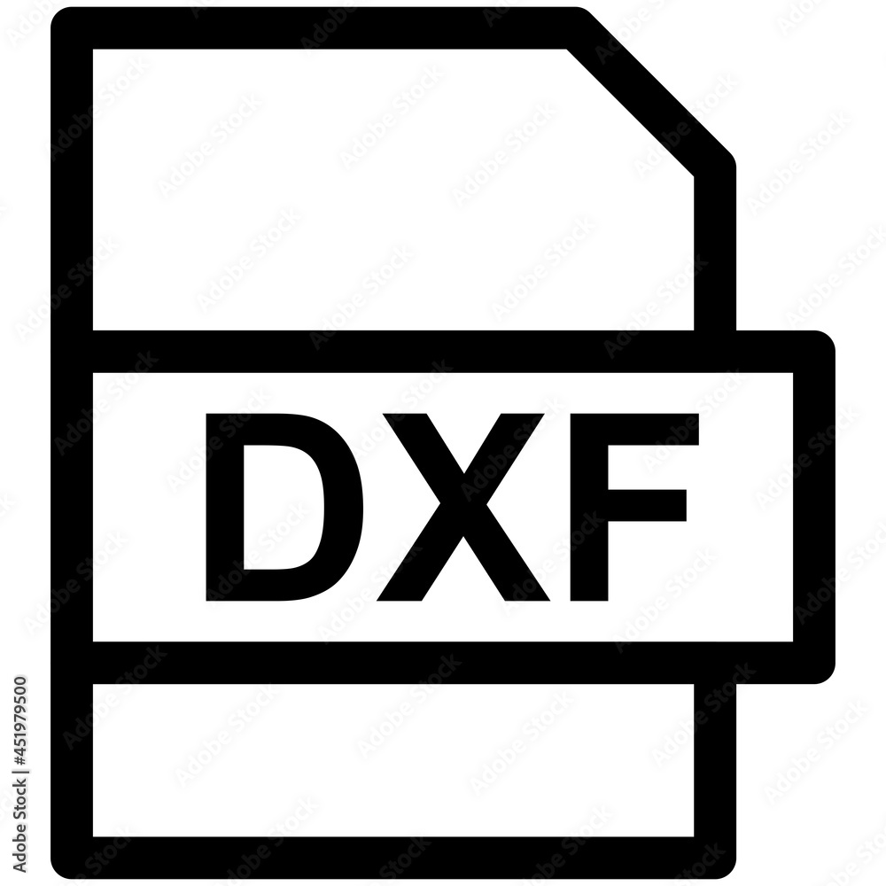 DXF File Format Vector line Icon Design DXF File Format Vector line Icon Design