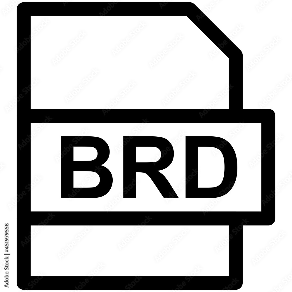 BRD File Format Vector line Icon Design BRD File Format Vector line Icon Design