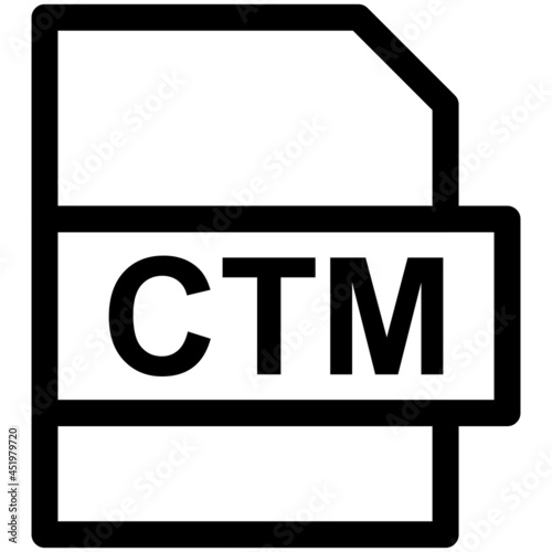 CTM File Format Vector line Icon Design photo