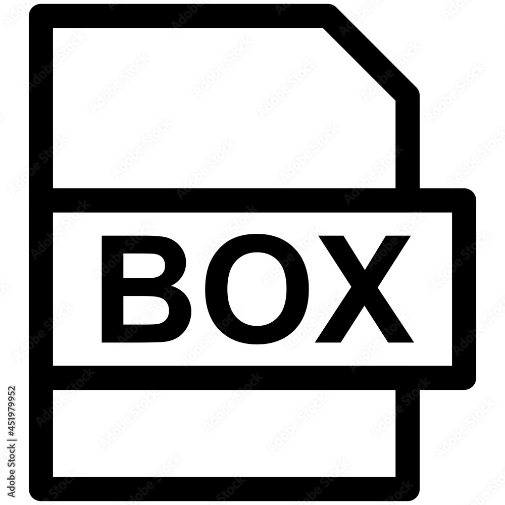 BOX File Format Vector line Icon Design BOX File Format Vector line Icon Design