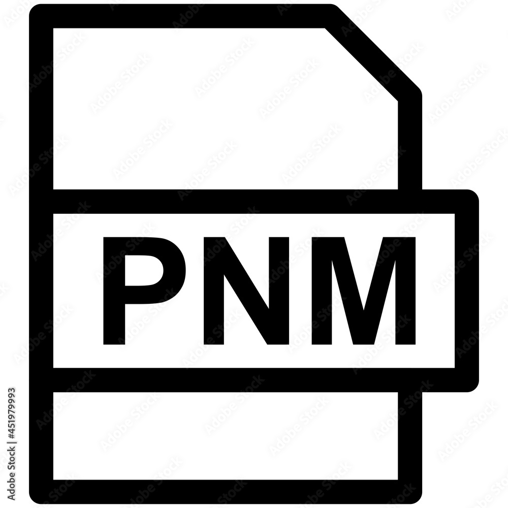 PNM File Format Vector line Icon Design PNM File Format Vector line Icon Design