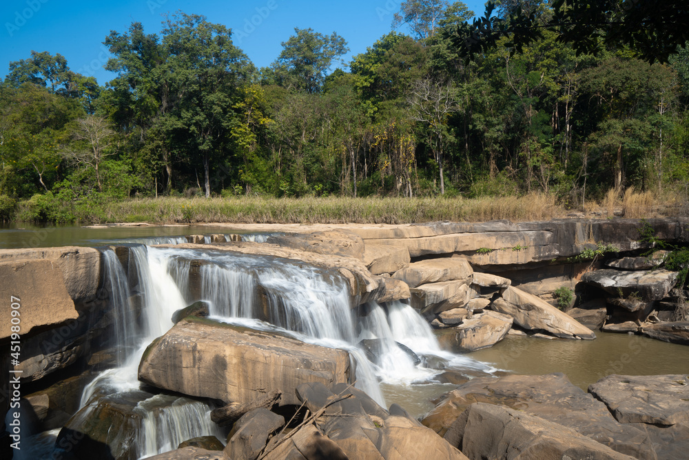Obraz premium Kaeng Sopha Waterfall.Wang Tong District.Phitsanulok Province.Thailand. Long exposure