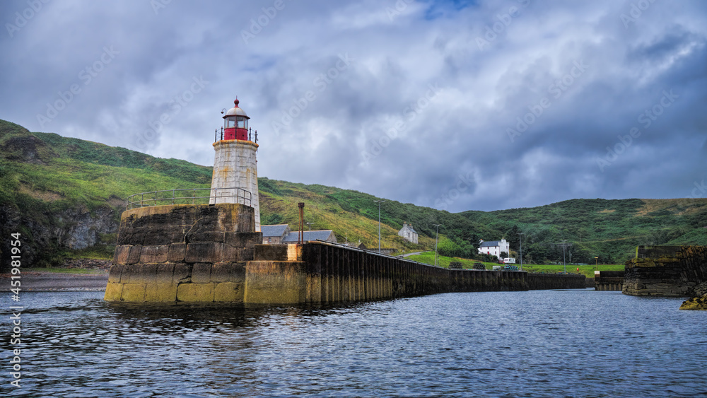 Lybster, the lighthouse and the harbour in the Highlands Lybster, the lighthouse and the harbour in the Highlands
