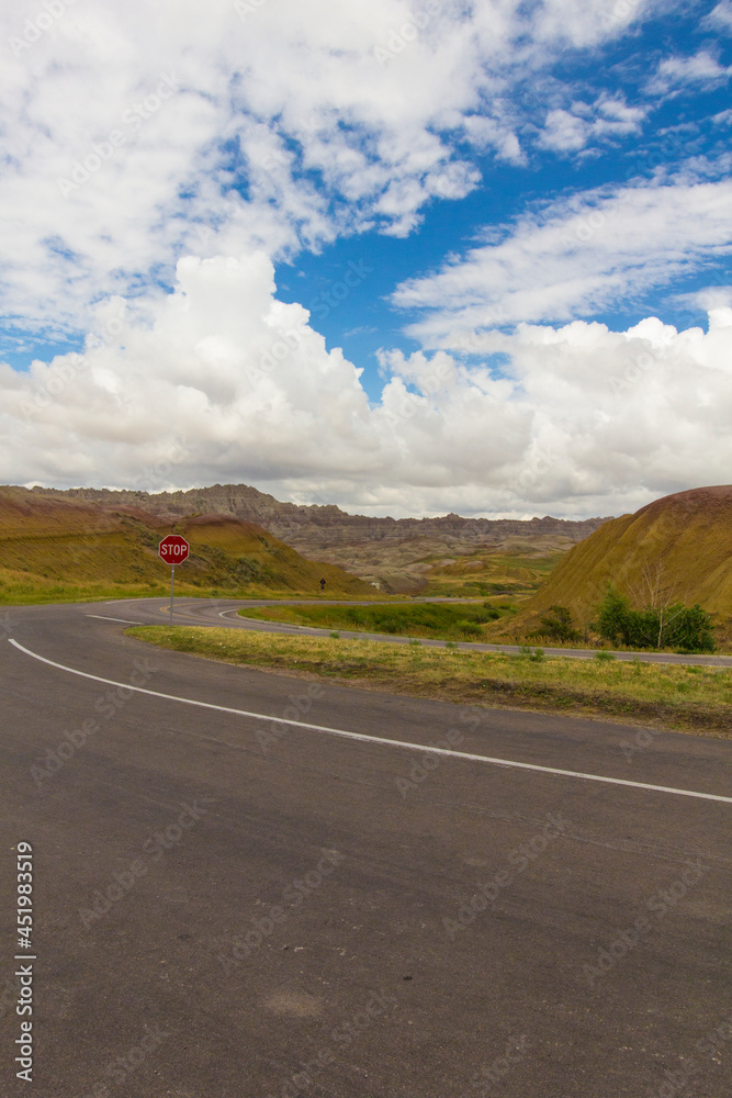 Fototapeta premium Yellow Mounds Overlook, Badlands National Park, South Dakota