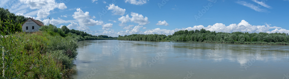 Dunajské luhy Protected Landscape Area - Danube river on the Hungarian-Slovak border