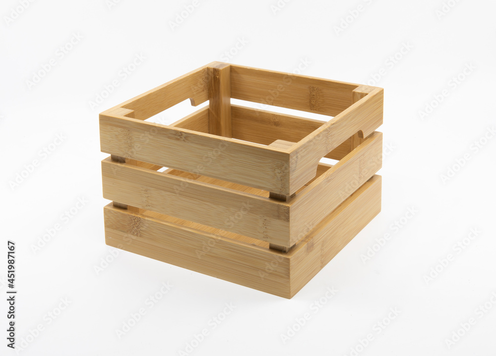 Wooden box or crate container isolated on white. Wooden box or crate container isolated on white.