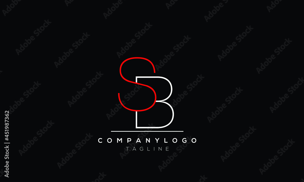 Abstract Letter Initial SB BS Vector Logo Design Template Abstract Letter Initial SB BS Vector Logo Design Template