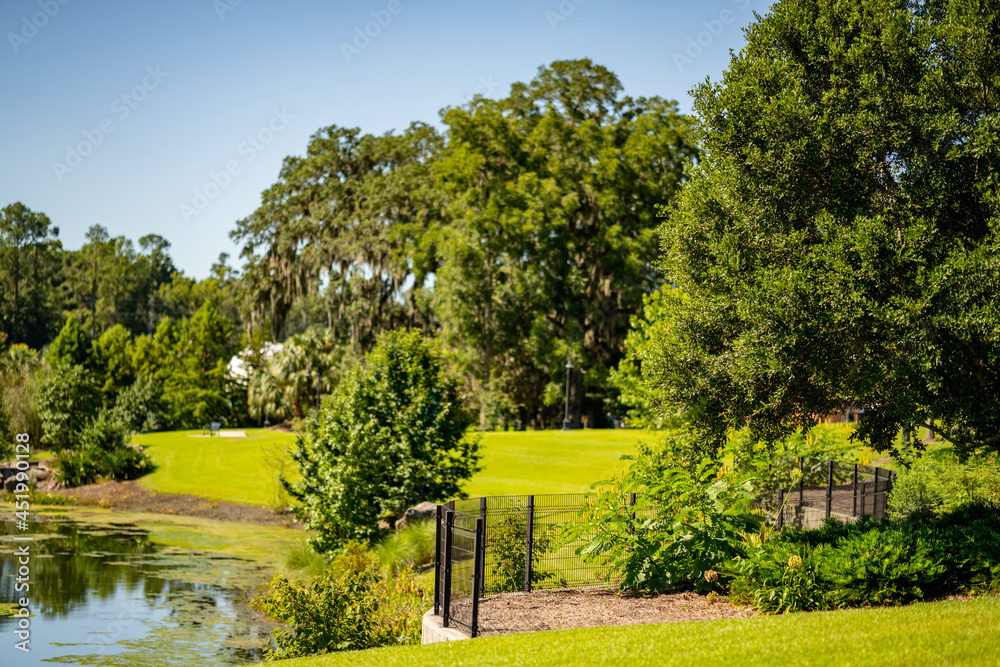Garden landscape at Cascades Park Tallahassee Florida USA