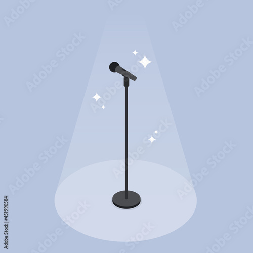 Performance Microphone Isometric Illustration