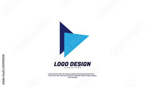 abstract creative economy finance business company productivity idea brand identity logo design template