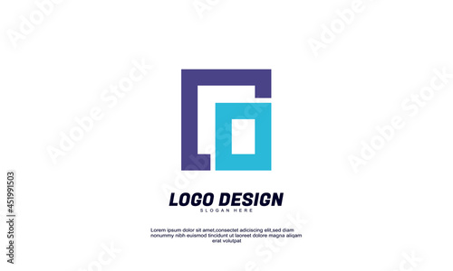 stock illustrator abstract creative economy company building productivity logo design template