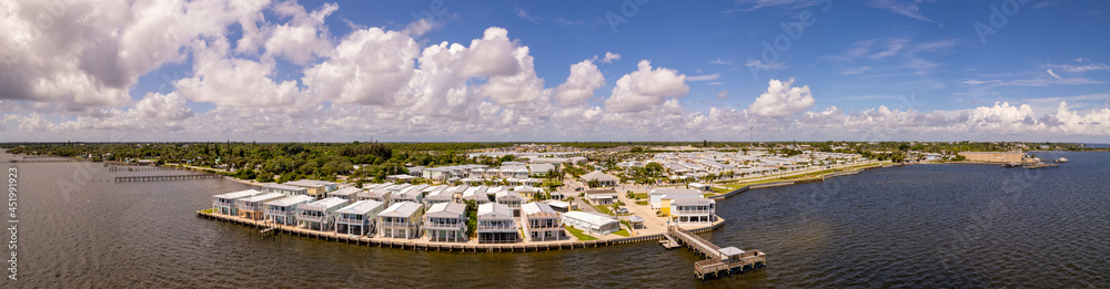 Modern modular housing communities in Jensen Beach FL USA