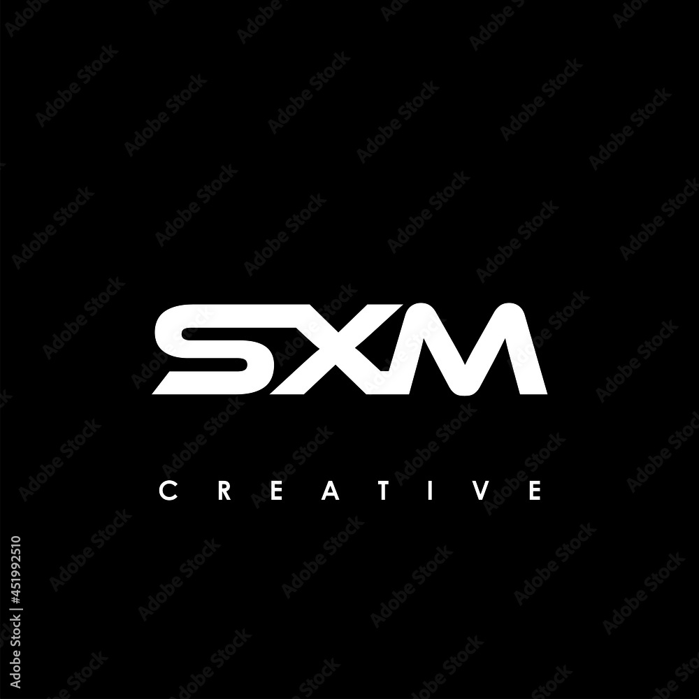 SXM Letter Initial Logo Design Template Vector Illustration