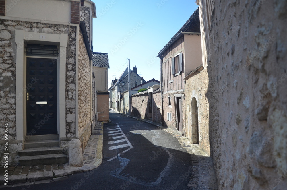 Alley in the old town of Provins, France