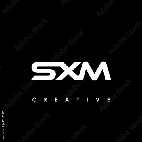 SXM Letter Initial Logo Design Template Vector Illustration photo