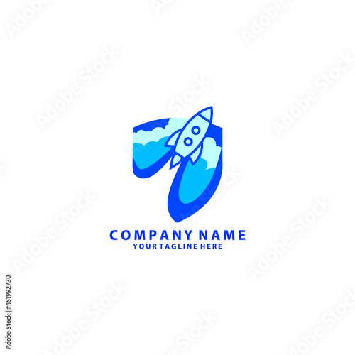 Rocket Business Logo Template Design Vector