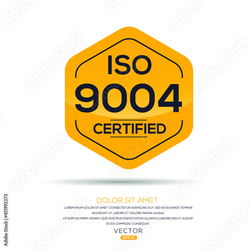 Creative (ISO 9004) Standard quality symbol, vector illustration.