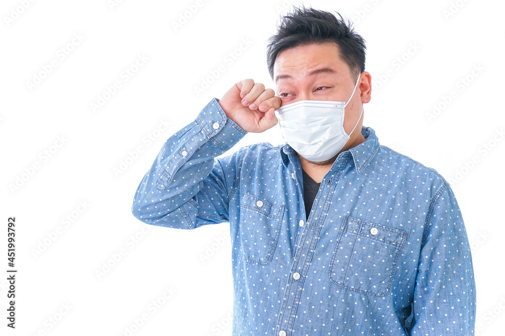 体調不良の男性 体調不良の男性