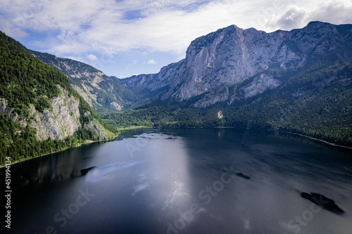 Aerial view over Lake Altaussee in Austria - travel photography