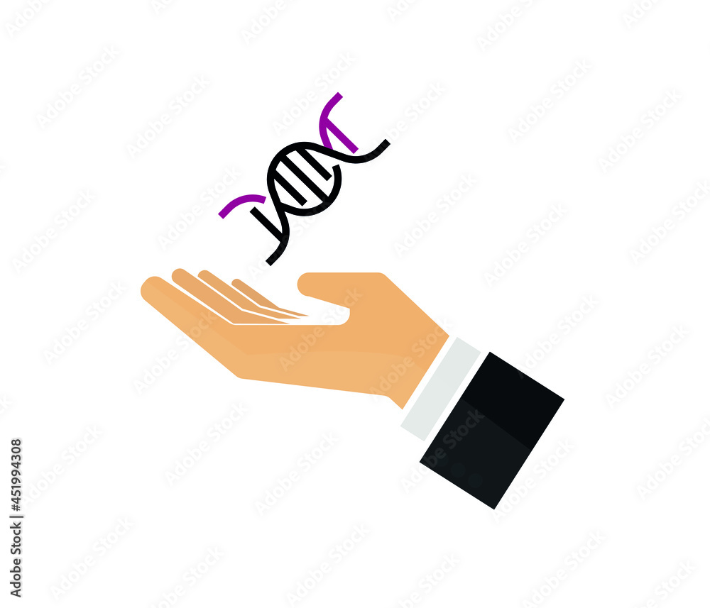 Obraz premium Genetic engineering science and medicine concept. Design element for scientific banner, poster. 