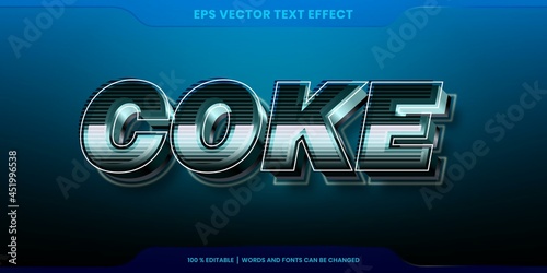 Coke Words, 3D Text Effect Editable Concept