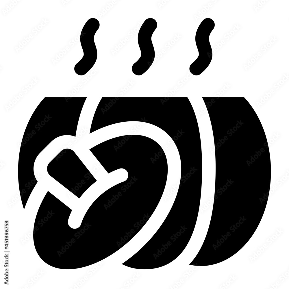 Pumpkin Glyph Icon Vector