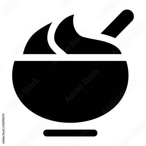 Porridge Glyph Icon Vector