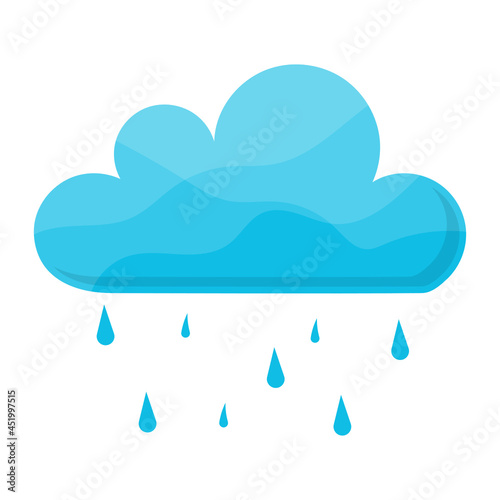 blue clouds heavy rain sign Concept Vector Icon Design, Autumn or Fall activities Symbol, Dry weather Sign, Temperate climates Elements Stock illustration