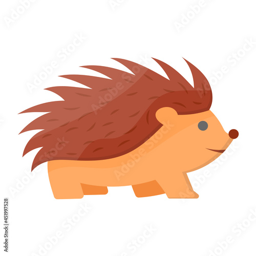 Hedgehog Concept, Erinaceinae Vector Icon Design, Autumn or Fall activities Symbol, Dry weather Sign, Temperate climates Elements Stock illustration